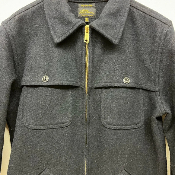 LL Bean Freeport Maine Archive 1965 Bean’s Stag Navy Jacket 85% Wool Men’s M - Picture 9 of 12